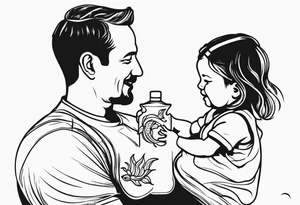 Father daughter matching 2 separate tattoos . Water related. Marine life tattoo idea