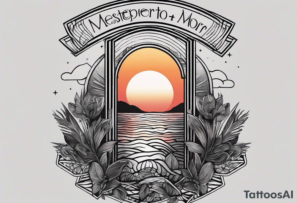 Simple line tattoo of a sunset with the inscription Memento mori
I want to put it on my knee
Without cocoas tattoo idea