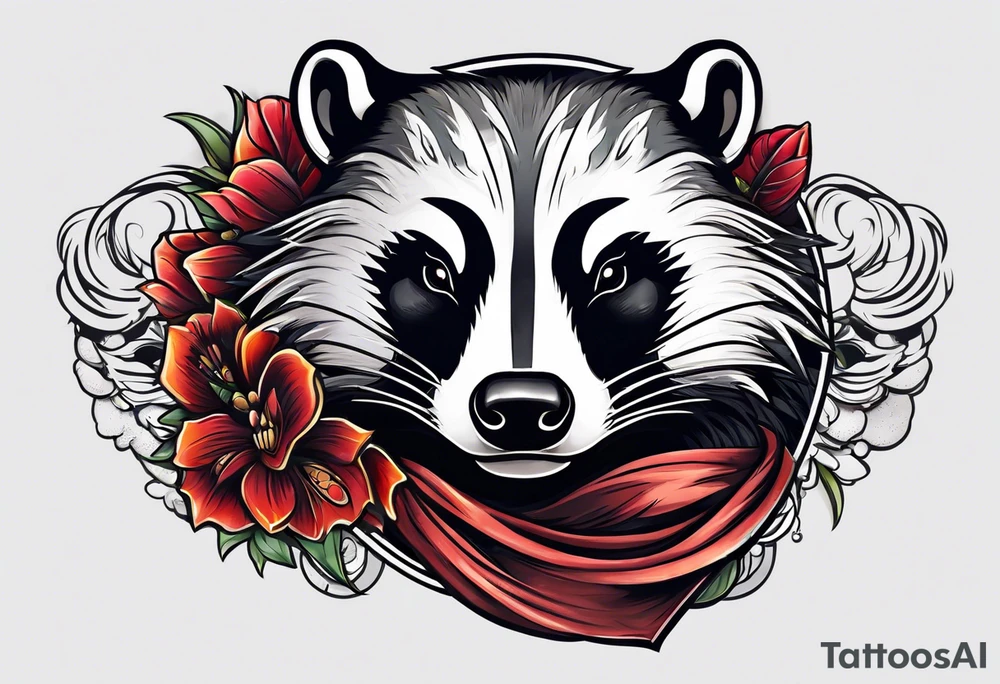 Angry badger tattoo idea