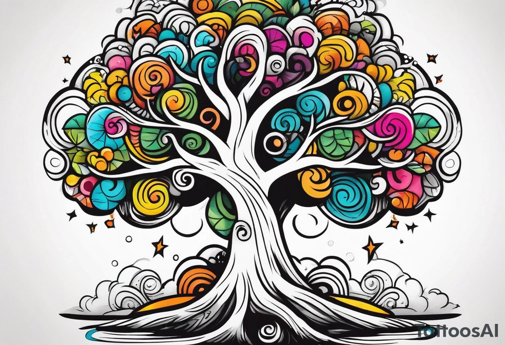 Tree standing in it's own tattoo idea