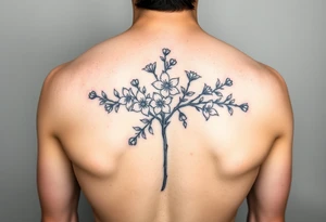 mountain laurel with 14 blossoms tattoo idea