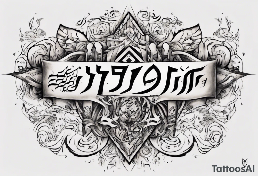 Hebrew written tattoo for arm tattoo idea