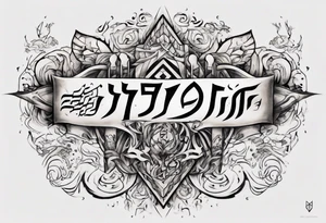 Hebrew written tattoo for arm tattoo idea
