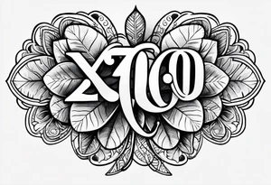 the word Honor Love Respect the numbers 3 1 7 and a four leaf clover tattoo idea