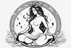 Símbolo Nudo de bruja, linea fina, para mujer tattoo idea