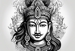 Shiva tattoo and add personality like adventure, karma , nothing is deep , positive, go with the flow tattoo idea