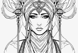 Themis hrwek goddess eyes covered with cloth tattoo idea