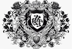 Family crest cool looking tattoo idea