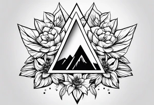 un triangulo simple sin flores tattoo idea