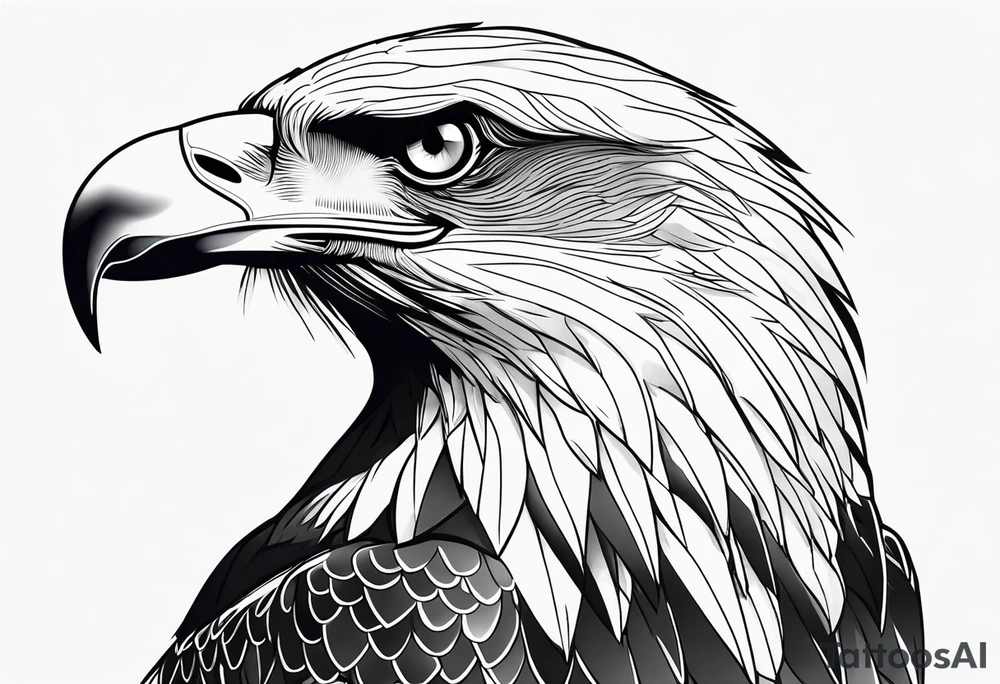 juvenile bald eagle tattoo idea