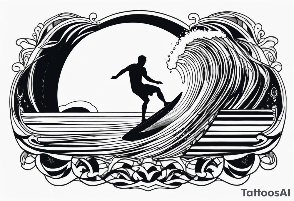 surfer tattoo idea