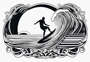 surfer tattoo idea