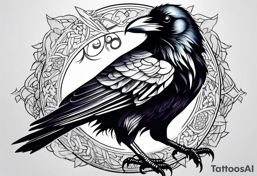 raven tattoo idea