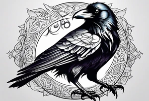 raven tattoo idea