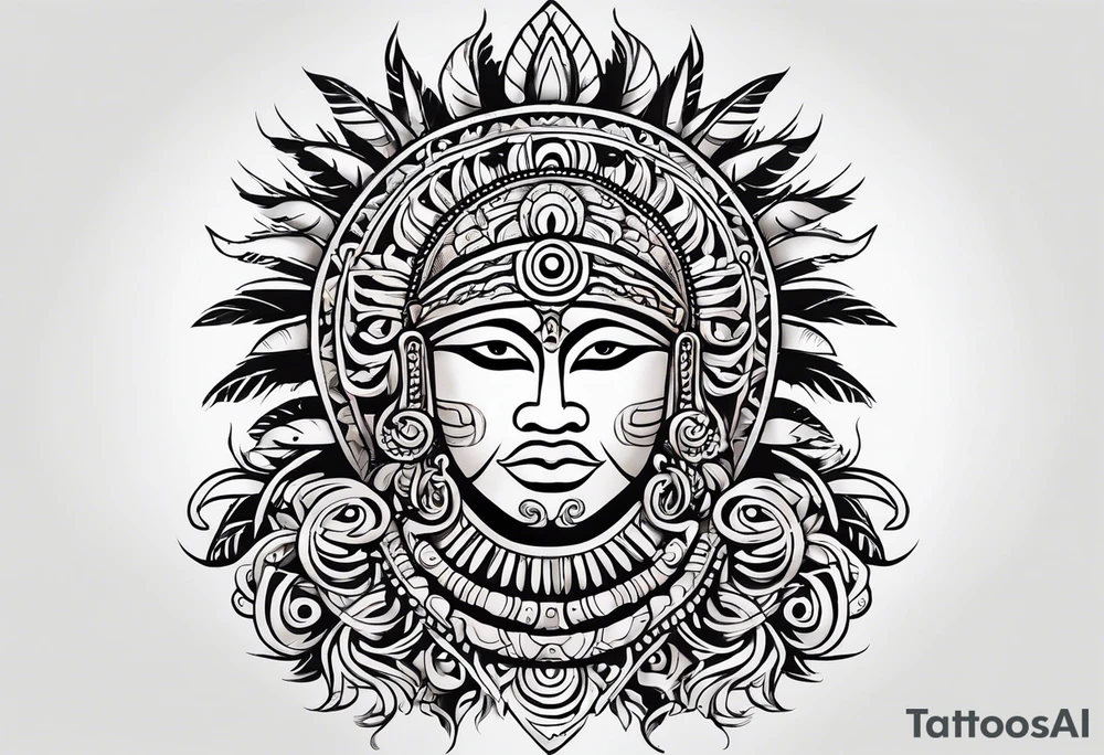 Taino sun tattoo idea