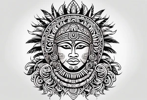 Taino sun tattoo idea