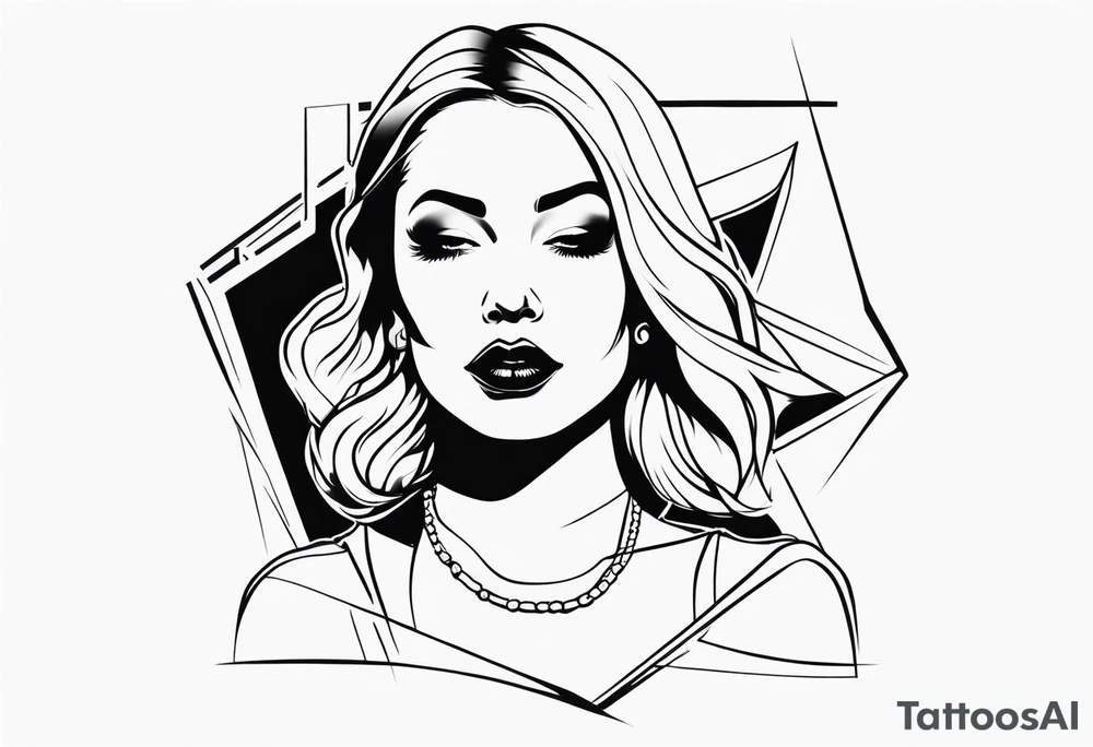gangster female tattoo idea