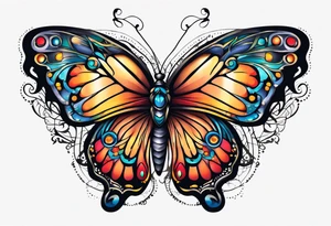 Small detailed butterfly tattoo idea