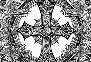 Viking cross tattoo idea