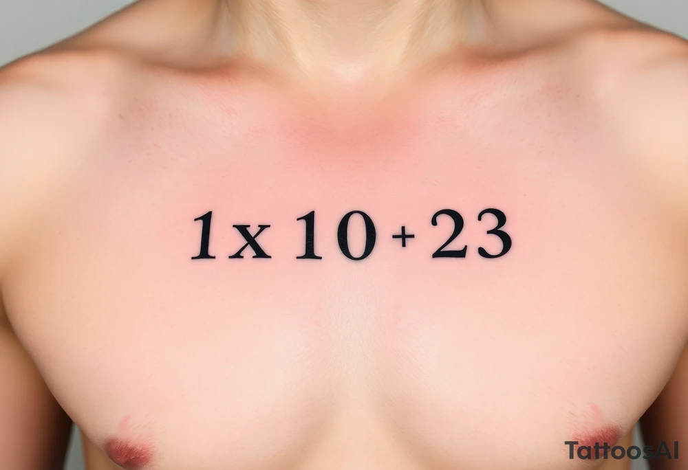 1x10^23 tattoo idea