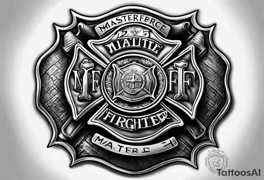 Maltese cross firefighter tattoo idea
