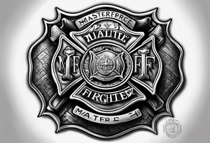 Maltese cross firefighter tattoo idea