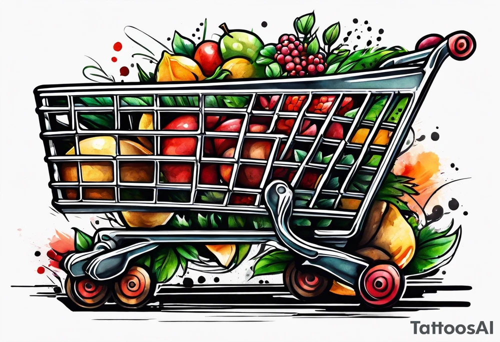 Shopping cart tattoo idea