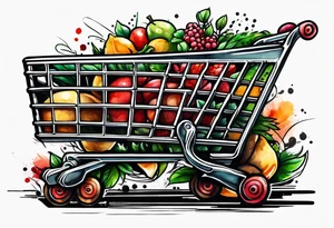 Shopping cart tattoo idea