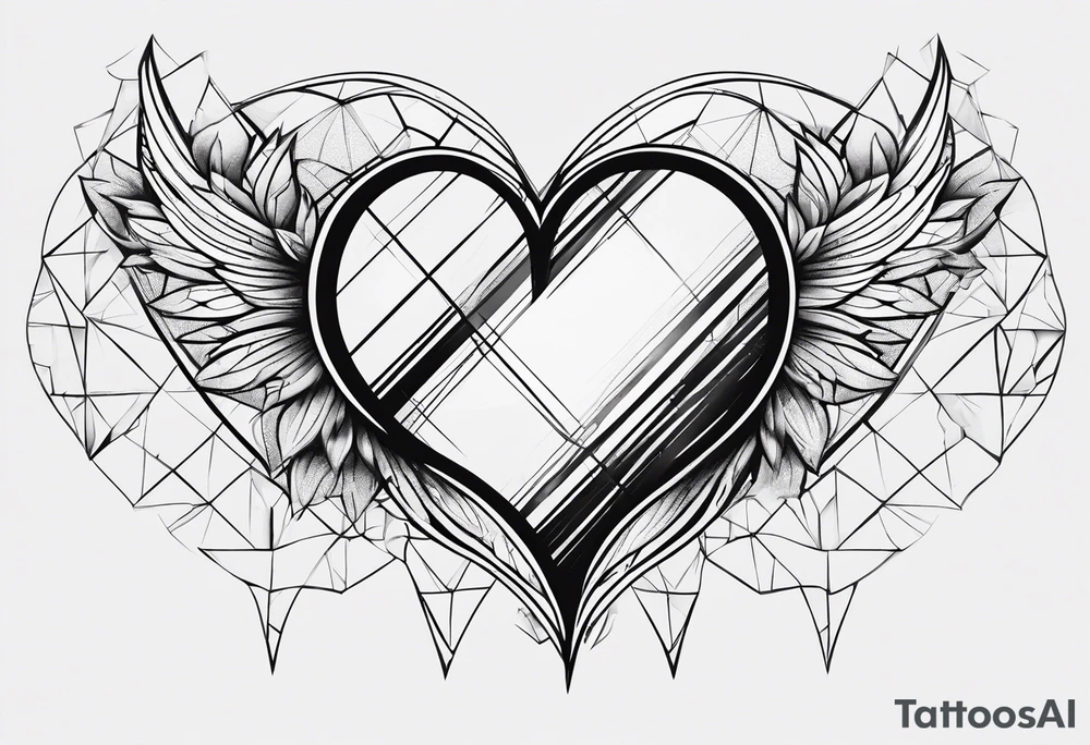 Broken heart tattoo idea