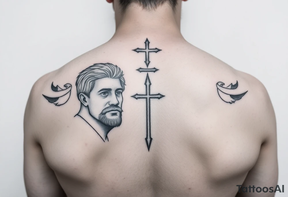 Father son and the holy spirit tattoo, no images of faces tattoo idea