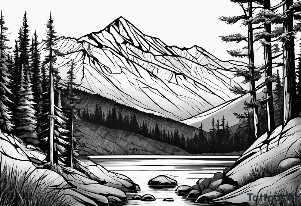 Breckenridge mountains tattoo idea