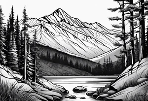 Breckenridge mountains tattoo idea
