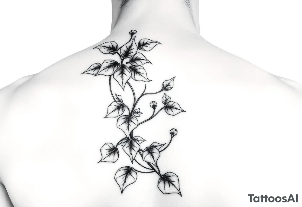 Poison ivy comis style sketch tattoo tattoo idea