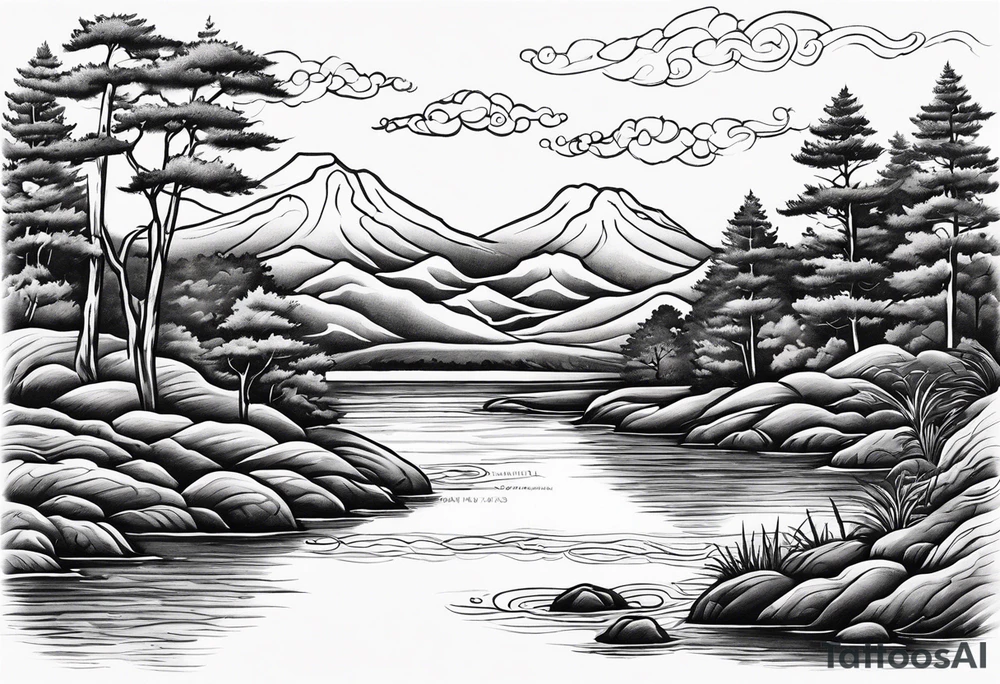 Escambia river in florida tattoo idea