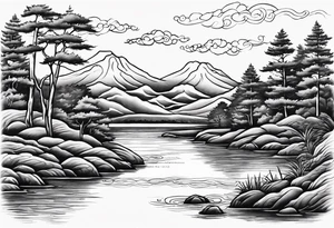 Escambia river in florida tattoo idea