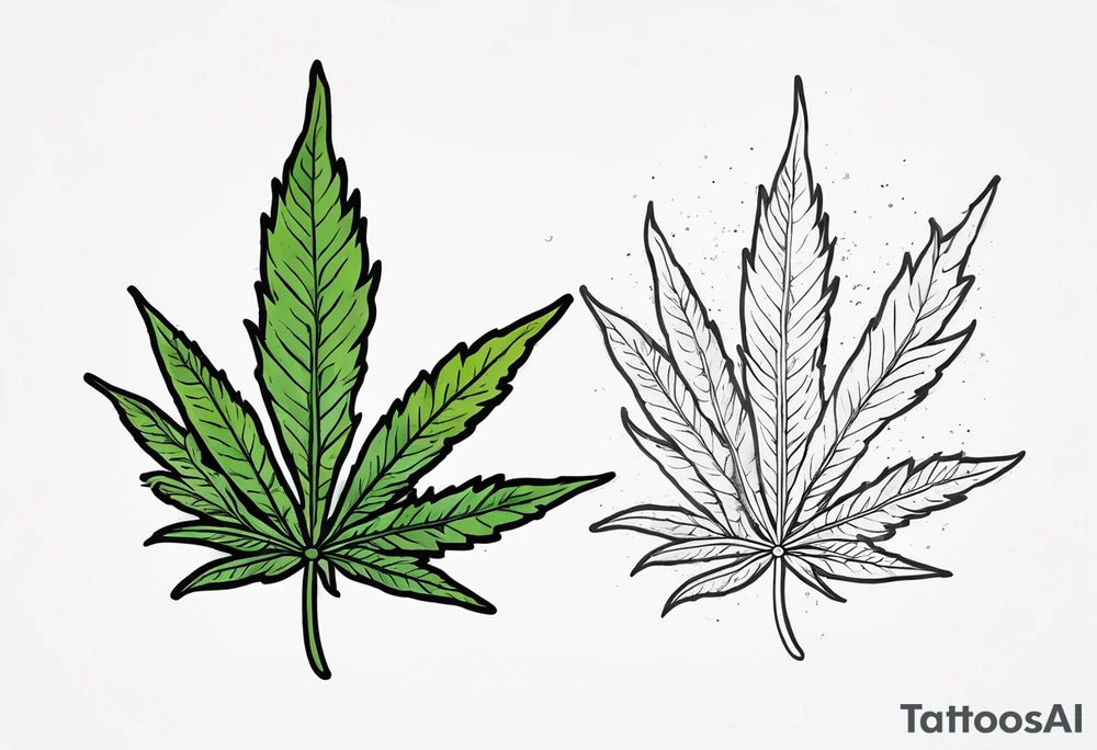 Marijuana tattoo idea