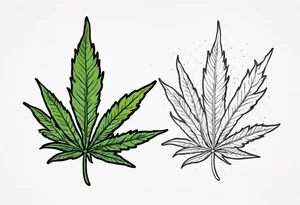Marijuana tattoo idea