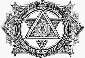 Its a pagan charm of the tetragrammaton to represent powerful the connection God is to Rebecca Sierra as a chosen one designed by God himself tattoo idea