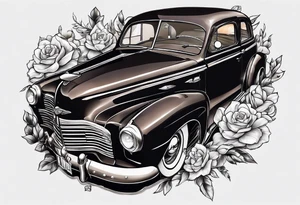 older book with "Ella" as the book title tattoo idea