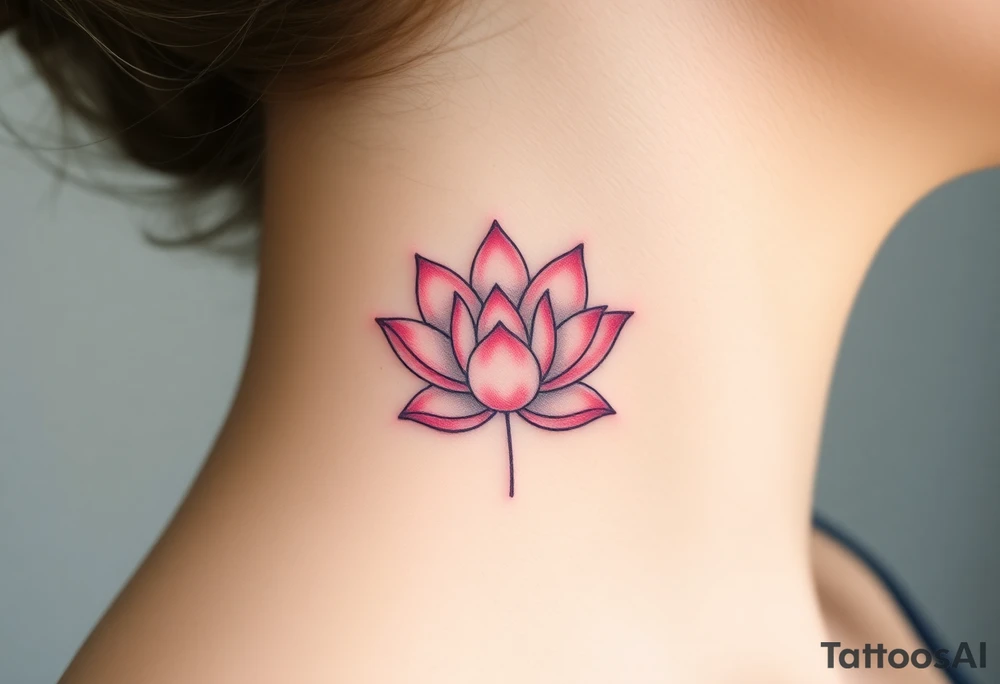 A soft, pastel pink water lily, with a very subtle touch of gray shading around the edges, making it delicate and elegant, symbolizing innocence and devotion tattoo idea