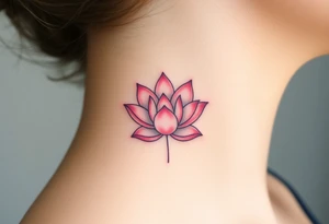 A soft, pastel pink water lily, with a very subtle touch of gray shading around the edges, making it delicate and elegant, symbolizing innocence and devotion tattoo idea