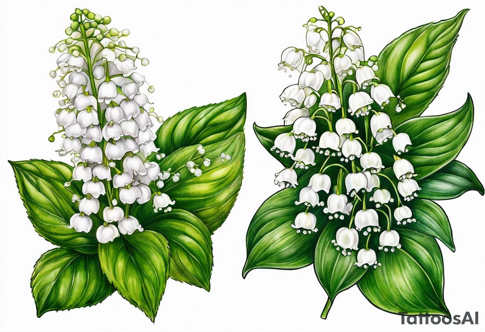 ageratina altissima (white snakeroot) and lily of the valley tattoo idea