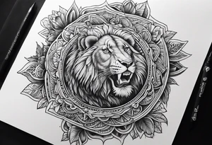 Patte avec dans chaque petite coussinets un des 4 éléments et dans le gros coussinets passage montagneux cours d'eau tattoo idea