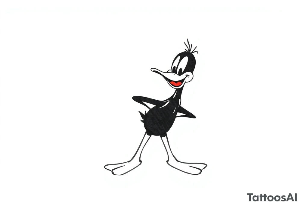 80s looking Daffy duck  high tattoo idea