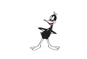 80s looking Daffy duck  high tattoo idea