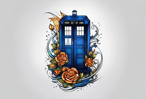 Only the tardis. Nothing else. tattoo idea
