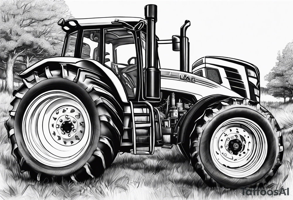 Cows, tractors, laer tattoo idea