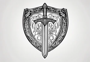 Valhalla sword shield steps tattoo idea