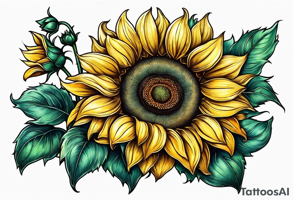 flower, sunflower, tattoo idea