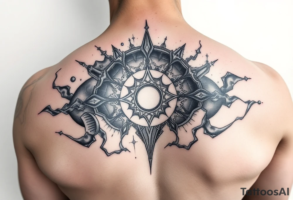 Beautiful yet mysterios cosmos that are 3d and appear to be what is beneth the skin. tattoo idea